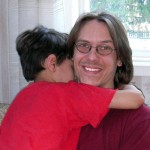 Domenic and his father, Christer Johansson, before they were separated.