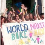 The only decent photo we can find of the London World Naked Bike Ride