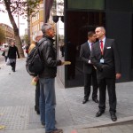 PWC security staff inexplicably attempt to move us off the public highway outside the massive firm's HQ near London Bridge Station