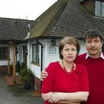 Mike and Susanne Wilkinson outside the Swiss B&B