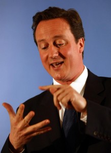 David Cameron. Counting votes, or counting the defeict?