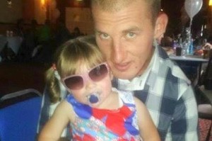 Father kicked to death - The late Danny Walsh with his daughter.