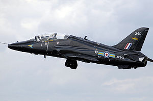 A Hawk T1 training fighter jet.