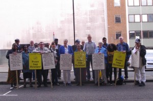 Over twenty Christians came from as far afield as Canterbury, Manchester and Wales to stand for their brothers and sisters.