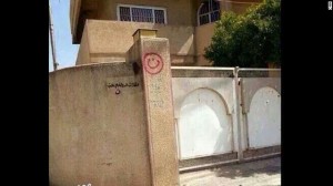 Muslims spray paint the houses of Christians in order to know which houses to confiscate.