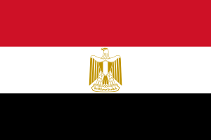 THe Egyptian flag bears the eagle of Saladin