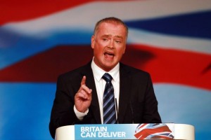 Liam Nolan addresses the Conservative Party Conference, possibly in 2012.