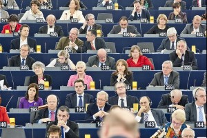 MEP's sitting the European Parliament. But is seat 666 vacant, awaiting the Antichrist?