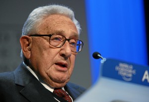 Henry Kissinger at the World Economic Forum in Davos in 2008