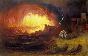 The Destruction of Sodom and Gomorrah as depicted by John Martin in 1852