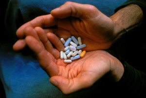 Homosexual men take a cocktail of HIV medications