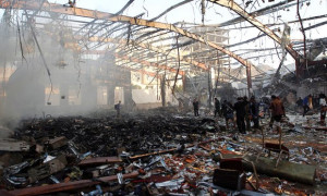 The Saudi attack on a funeral in Sanaa left 140 dead.