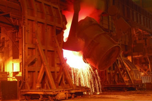 Inside a modern steel-making plant
