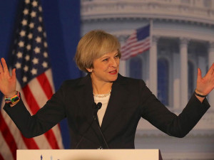 Theresa May addresses the Republican Party