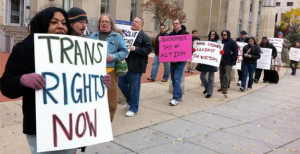 'Trans' activists on the march