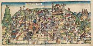 The fall of Jerusalem in the Nuremberg Chronicle from 1493.