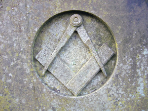 Square and compasses. The compasses describe a circle, part of Freemasonry's occult symbolism. The square indicates their obsession with building.
