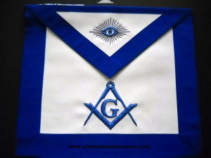 'Blue Lodge' craft Mason apron. But inside the Lodge lies the occultist 'Red' Chapter