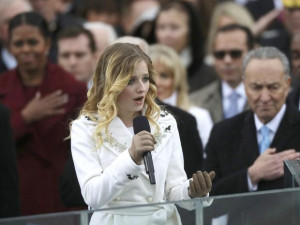 Jackie Evancho struggled to find the bottom note in the Star Spangled Banner