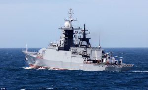 The Russian corvette 'Boiky'