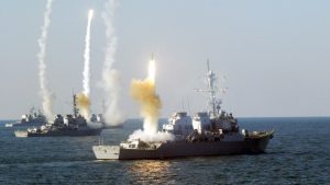 US destroyers launch a missile strike