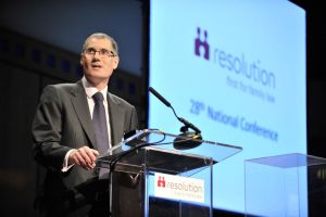 Nigel Shepherd, seen here at a 'Resolution' conference, is arguing for no-fault divorce