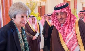 Theresa May getting on a bit too well with Saudi Arabia's Crown Prince Muhammad bin Nayef
