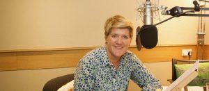 Clare Balding recording a podcast promoting homosexuality for the National Trust