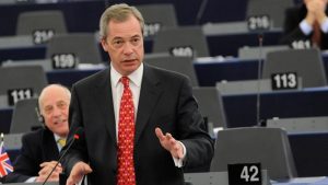 Nigel Farage speaking in the European Parliament