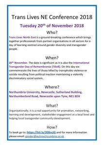 Flyer for Transgender Day of Remembrance