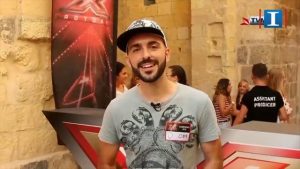 Matthew Grech preparing to appear on Maltese X-Factor