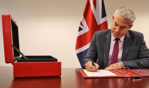 Rt Hon Stephen Barclay MP signs the order to ensure Brexit will happen on Halloween