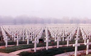 Flanders war graves from the First World War.  Men willingly put their lives on the line for their families.