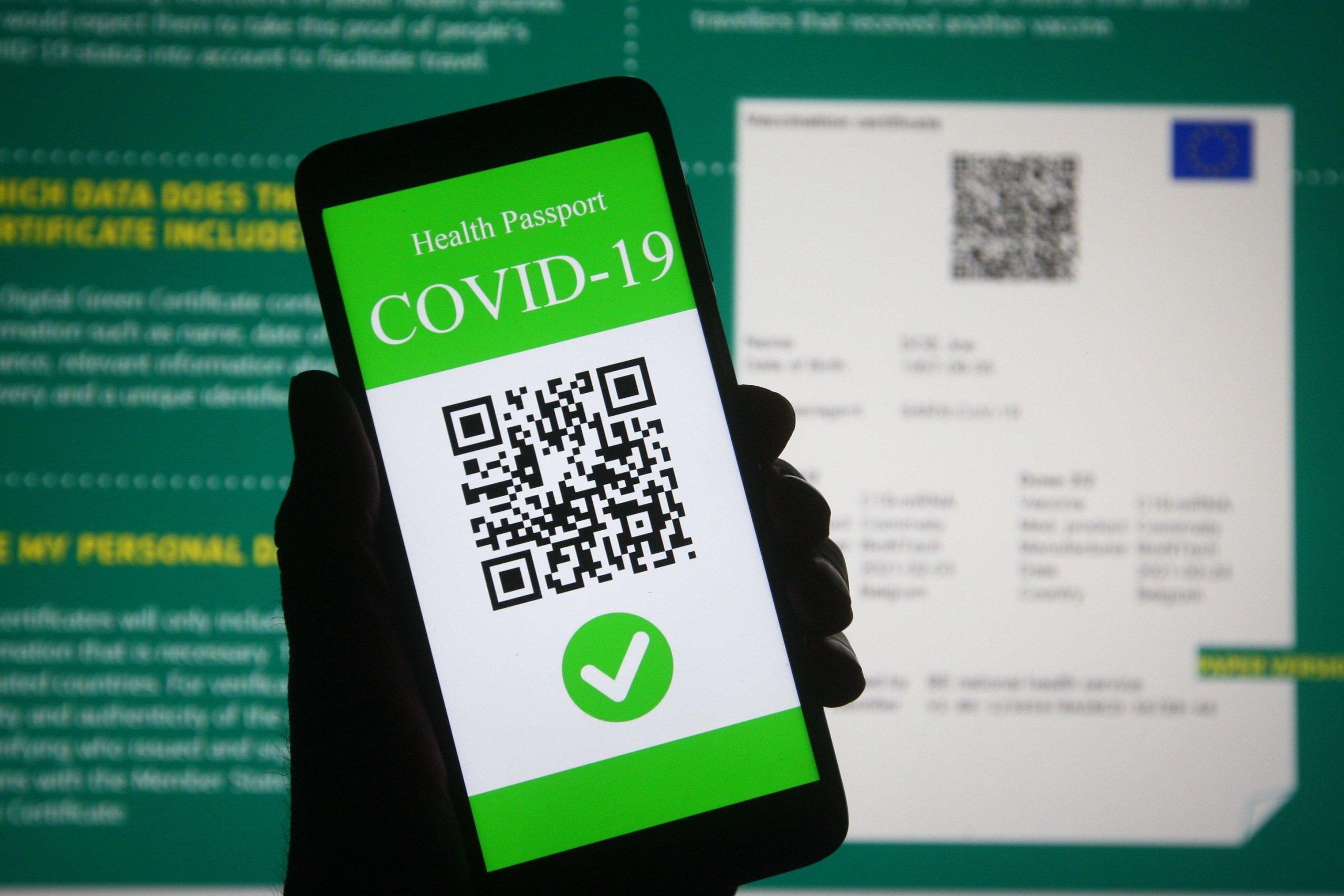 passport on phone