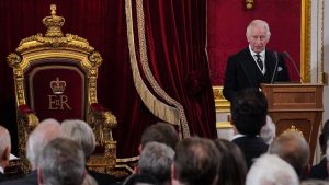 Charles reads his Declaration before the Privy Council