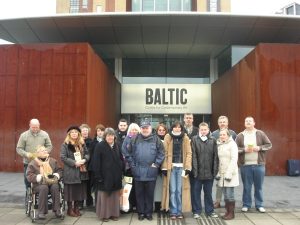 Outside the Baltic Centre for Contemporary Art in Gateshead 