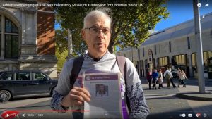 Our Director of Street Witness, Adrian, outside the Natural History Museum