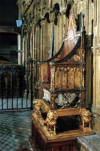 The Coronation Chair containing the Stone of Scone