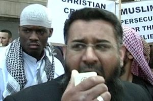 Michael Adebolajo (left) followed Anjem Choudary (right)