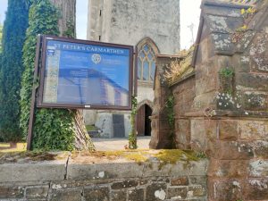 St Peter's Carmarthen, the oldest place of worship in the oldest town in Wales, but now allowed to hold 'gay blessings'.