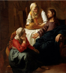 'Christ in the House of Martha and Mary' by Dutch painter Johannes Vermeer c. 1654–1656