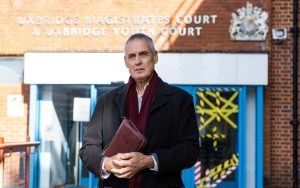 Stephen Green outside Uxbridge Magistrates Court