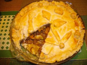 Meat pie baked on the author's farm