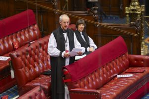 Archbishop of Canterbury speaking from the bishops' benches in the House of Lords