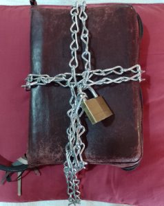 Bible in chains