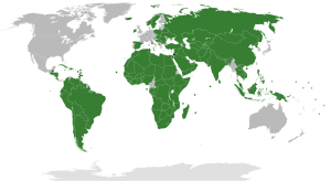 Countries in Green recognise a 'State of Palestine'