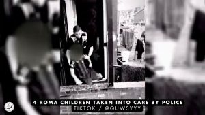 West Yorkshire Police manhandled the resisting children into a waiting police van.