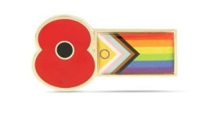 Progress Pride Poppy Pin.