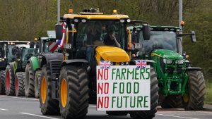 Farmers are protesting.