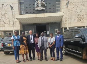 Christian Voice standing with Ugandan MPs Outside the Uganda Parliament.